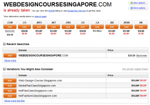 Web Design Course Singapore - godaddy